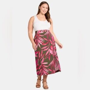 Time and Tru Pink Leaf Shirt